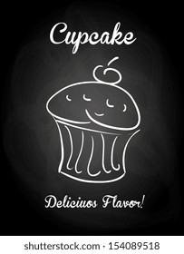 dessert delicious over black background vector illustration 