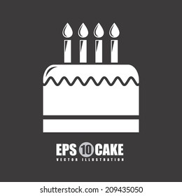dessert design over black background vector illustration