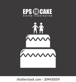 dessert design over black background vector illustration