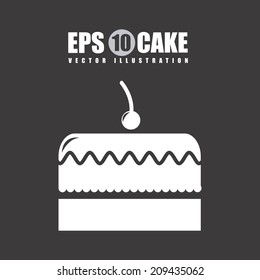 dessert design over black background vector illustration