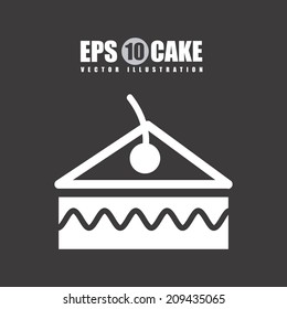dessert design over black background vector illustration