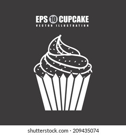 dessert design over black background vector illustration