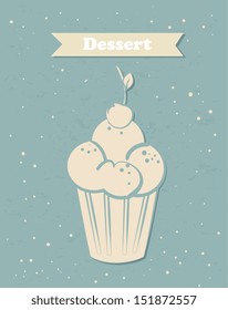 dessert  design over blue background vector illustration 
