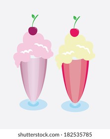 dessert design over gray background, vector illustration