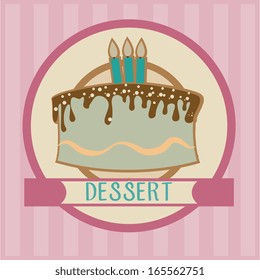 dessert design over pink  background vector illustration 
