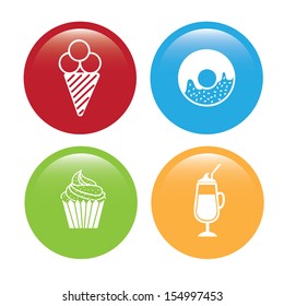 dessert  design over white background vector illustration  