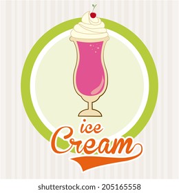 Dessert design over white background, vector illustration
