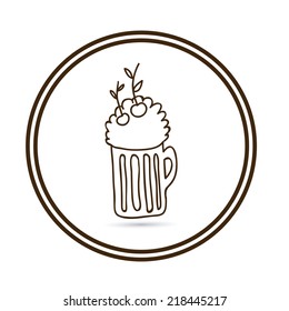 Dessert design over white background, vector illustration