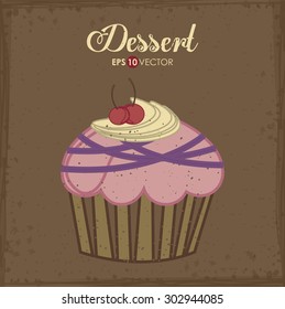 Dessert  digital design, vector illustration eps 10