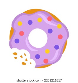 Dessert Donut. Sweet Food. Vector illustration