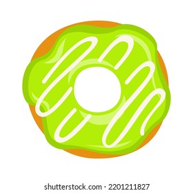 Dessert Donut. Süßes Essen. Vektorgrafik