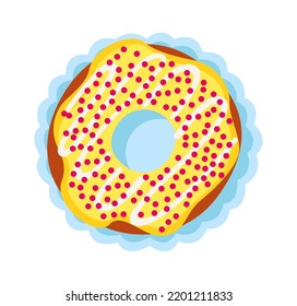 El postre no sale. Comida dulce. Ilustración del vector
