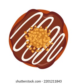 Dessert Donut. Sweet Food. Vector illustration