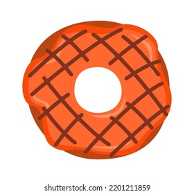 Dessert Donut. Sweet Food. Vector illustration