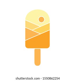 Dessert or dessert fata morgana popsicle ice stick vector