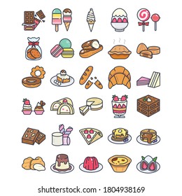 Dessert filled outline icon. vector illustration. Isolated on white background.