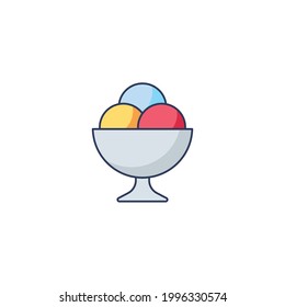 dessert Flat Icon Isolated On White Background 