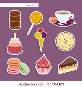 
Dessert. flat vector