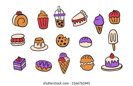 Dessert food vector illustration. Food and beverage EPS 10
