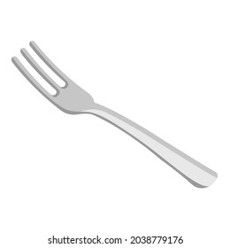 Dessert fork vector illustration isolated on a white background