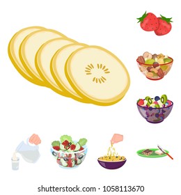 Dessert fragrant cartoon icons in set collection for design. Food and sweetness vector symbol stock web illustration.