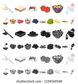 Dessert fragrant cartoon icons in set collection for design. Food and sweetness vector symbol stock web illustration.