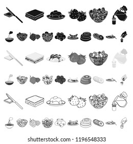 Dessert fragrant cartoon icons in set collection for design. Food and sweetness vector symbol stock web illustration.