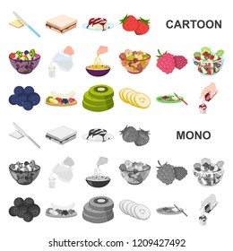 Dessert fragrant cartoon icons in set collection for design. Food and sweetness vector symbol stock web illustration.