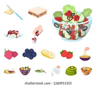 Dessert fragrant cartoon icons in set collection for design. Food and sweetness vector symbol stock web illustration.