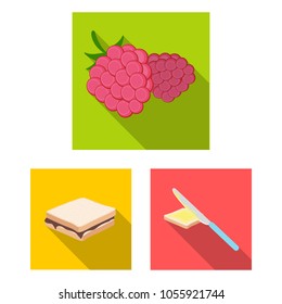 Dessert fragrant flat icons in set collection for design. Food and sweetness vector symbol stock web illustration.