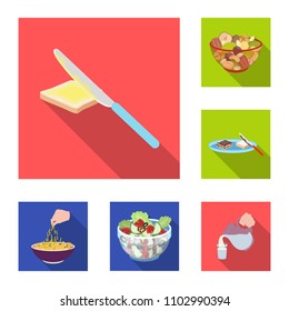 Dessert fragrant flat icons in set collection for design. Food and sweetness vector symbol stock web illustration.