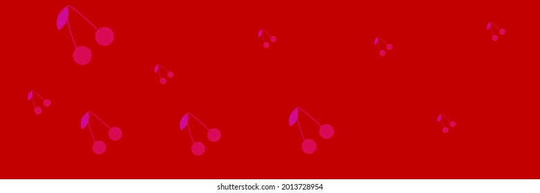 Dessert Fruit Bordo Tasty Bright Berries Neon Retro Illustration. Violet Vitamin Vintage Repeat Textile Red Sweet Wallpaper. Summer Pink Spring Cherries Print Purple Colorful Cute Pattern.