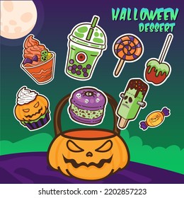 Dessert Halloween Night Boba Tea