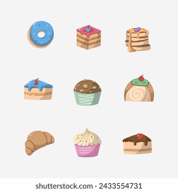 Dessert hand drawn vector illustration