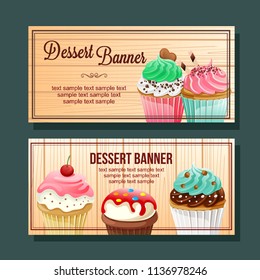 dessert horizontal banner muffin