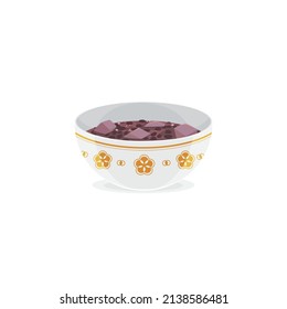Dessert - hot sweet red bean soup.