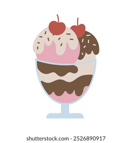 Dessert Ice Cream In Bowl Illustration - 07