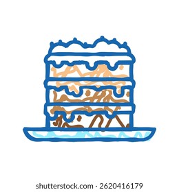 dessert ice cream doodle icon sketch vector. dessert ice cream sign. isolated symbol illustration