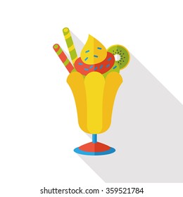 dessert ice cream flat icon