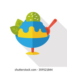 dessert ice cream flat icon