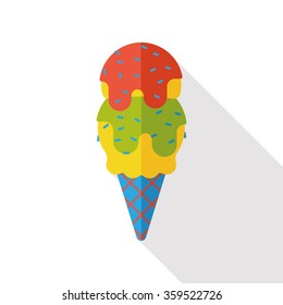 dessert ice cream flat icon