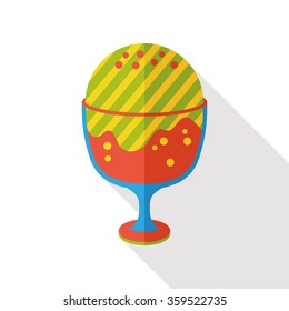 dessert ice cream flat icon