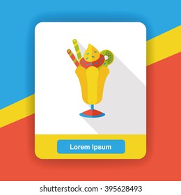 dessert ice cream flat icon