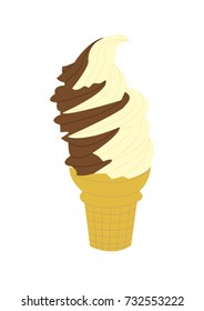 dessert ice cream illustration vector realistic