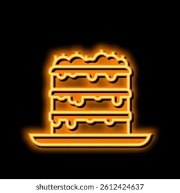 dessert ice cream neon light sign vector. dessert ice cream illustration