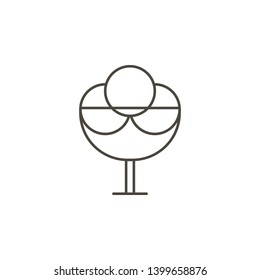 Dessert, ice cream vector icon. Simple element illustration from food concept. Dessert, ice cream vector icon. Drink concept vector illustration. on white background