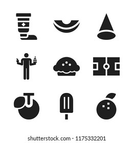 dessert icon. 9 dessert vector icons set. ice cream, cream and melon icons for web and design about dessert theme