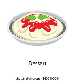 
Dessert icon isolated on white background 
