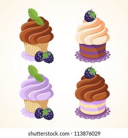 Dessert icon set