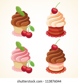 Dessert icon set